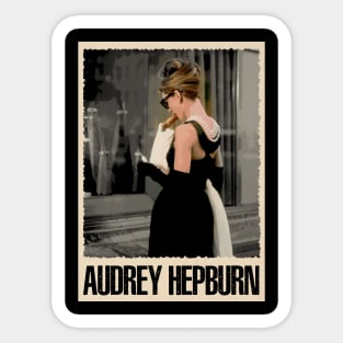 Timeless Elegance Audrey Hepburn Classic Hollywood Tee Sticker